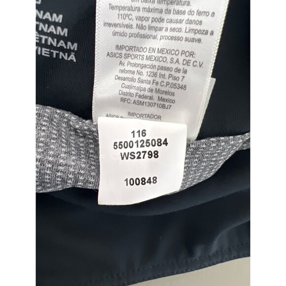 Asics Everysport Short Womens M Elastic Waist Black White Athleisure Workout NEW - Picture 9 of 15